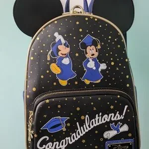 NWT loungefly Disney Black and Gold Stars Graduation Backpack Loungefly | Bags | Nwt Loungefly Disney Black And Gold Stars  main image 2